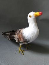 Sobre 25x18 cm vida real penas de Aves pássaro gaivota modelo decoração de casa filmagem prop decoração toy presente h1055 2024 - compre barato