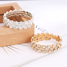 Женские многослойные элегантные браслеты Bohopan, золотистые/Серебристые браслеты с кристаллами для свадебной вечеринки 2024 - купить недорого