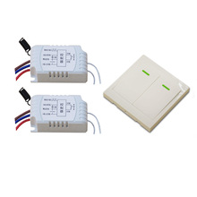 Novo Interruptor de Controle Remoto Interruptor De Alimentação AC220V 2 * Parede Receptor Transmissor Sem Fio 315/433 MHZ Interruptor Controlado Por Rádio relé