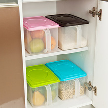Plastic Food Storage Box Cabinets Refrigerator Creative Stackable Single Handle Kitchen Plastic Storage Tank Storage Box 2024 - buy cheap