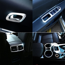 For Peugeot 3008 2013 10pcs Chrome Car Interior Door Armrest Handles Cover Cup Holders Trim Air Vent Outlet Bezel 2024 - buy cheap