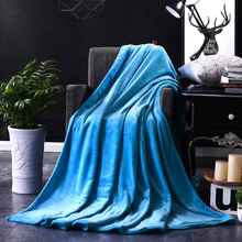 2019 New Throw Blanket Blue Soft Coral Warm Blankets Travel Flannel Sofa Fleece Blankets For Bed Warm Cobertor solid bedding 2024 - buy cheap