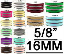 Free shipping 5/8" (16mm) Solid Color Grosgrain Ribbon Tape Butterfly Bows-Free Shipping 2024 - buy cheap