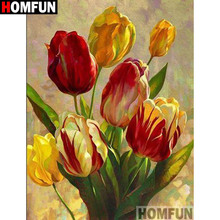 HOMFUN Full Diamond Embroidery Diy 5D Diamond Painting Cross Stitch "Flower landscape" Full Drill Home Room Decor A17670 2024 - buy cheap