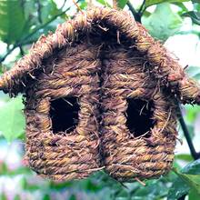 Pet Bird House Moisture proof Straw Nest for Parrot Vogel Speelgoed Durable Birth Cage Decoration Pet Bird Rest Nest Supplies 2024 - buy cheap