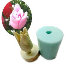 HC0019 Bouquet Floral flowers 3d Tulips Silicone molds candle molds chocolate mould silicone fondant mold clay moulds 2024 - buy cheap
