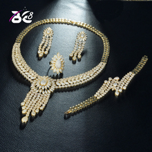 Be 8 Hotsale African 4pc Bridal Jewelry Sets New Fashion Dubai Necklace Sets for Women Wedding Party Accessories Design S299 2024 - buy cheap