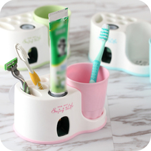 Bathroom Accessories Automatic Toothpaste Dispenser Toothpaste Squeezer Suction Cup Mounted Toothbrush Holder Storage Rack 2024 - купить недорого