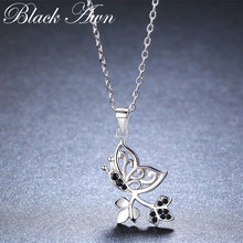 Black Awn Romantic New Arrive 925 Sterling Silver Fine Jewelry Trendy Butterfly  Engagement necklaces & pendants for Women K044 2024 - buy cheap