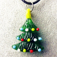 Uds de nuevo hecho a mano cristal lámpara Murano árbol de Navidad colgante decoración de Navidad ornamentos adorables collar DIY Accesorios 2024 - compra barato
