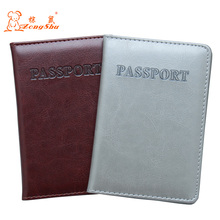 2020  Oil new dark red PU letters national Passport Cover Cute Credit Card Holder PU Leather Passport Holder with Traveling 2024 - buy cheap