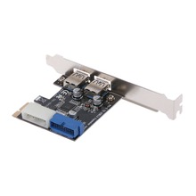 New PCI Express USB 3.0 2 Ports Front Panel with Control Card Adapter 4-Pin & 20 Pin Feb6 2024 - buy cheap