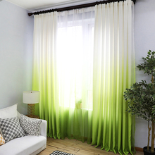 Cortina blackout 75% para sala de estar, cortina verde em degradê para janelas, decoração para o quarto das crianças 2024 - compre barato