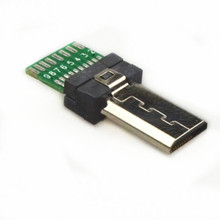 Mini conector USB macho para cámara Sony, Conector de 15 Pines, PCB, Micro adaptador plano para enchufe USB MP3, 10 paquetes 2024 - compra barato