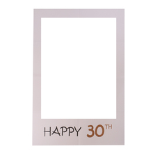 Happy 30th Birthday Anniversary Social Media Selfie Frame Photo Booth Prop Accessories 2024 - compre barato