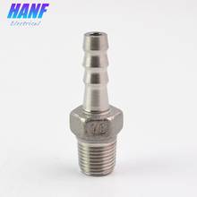 1pcs Hose Nipple 1/8" Male Pipe Fittings x 6mm Barb  Tail Connector Thread  tail SS 304 Stainless Steel 2024 - buy cheap