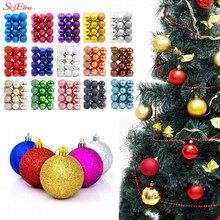 24Pcs 3cm Christmas Tree Ball Baubles Xmas Party Wedding Hanging Ornament Christmas Decoration Supplies 7Z 2024 - buy cheap