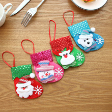 APRICOR 1pcs Merry Christmas Stocking Gift Holders Claus Holder Bags Home Decor Christmas Party Decoration Supplies Kids Gifts 2024 - buy cheap