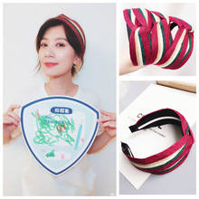 Moda de lujo raya Hoop Headband Hairband para las mujeres señora estilo bisel banda de pelo headwear 2024 - compra barato