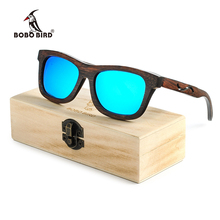 BOBO BIRD-gafas de sol de madera con diseño creativo para mujer, lentes polarizadas azules, con UV400, BG006, el mejor regalo 2024 - compra barato