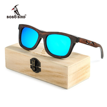 BOBO BIRD Women Wooden Sunglasses Creative Design Glasses Leg With Blue Polarized Lens UV400 Sun glasses BG006 As Best Gift 2024 - buy cheap