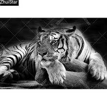 Full Square 5D DIY Diamond Painting "tiger" Embroidery Cross Stitch Mosaic Home Decor Gift      CJ43 2024 - buy cheap