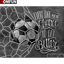 HOMFUN Full Square/Round Drill 5D DIY Diamond Painting "Letter football" 3D Embroidery Cross Stitch 5D Home Decor A13725 2024 - buy cheap