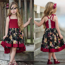 Summer Toddler Baby Girls Sleeveless Strap Dress Floral Backless Wedding Princess Pageant Party Dresses Sundress Vestidos 1-6y 2024 - buy cheap