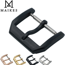 MAIKES New 18mm 20mm Leather Watch Band Strap Buckle Black 316L Stainless Steel Brushing Clasp Case For IWC Watchband 2024 - buy cheap
