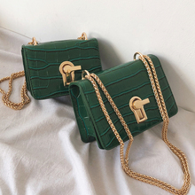 Mini Square Flip bag 2021 Summer New Quality PU Leather Women's Designer Handbag Stone pattern Lock Chain Shoulder Messenger Bag 2024 - buy cheap