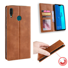 For Huawei Y9 2019 Case Luxury PU Leather Wallet Magnetic Adsorption Case For Huawei Y9 2019 JKM-LX1 JKM-LX2 JKM-LX3 Phone Bags 2024 - buy cheap