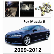 Loautor-lâmpadas led brancas para mazda 6 2009 a 2012., kit de lâmpadas para interior do carro com luz da placa, com 10 peças. 2024 - compre barato