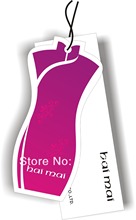 Frete grátis sacos personalizados para roupas vestuário papel etiquetas penduradas/etiquetas/rótulos 2024 - compre barato