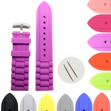 16mm  Magenta Violet Mimosa Purple Mauve Pink Wisteria Ladies Women Silicone Jelly Rubber Watch Band Straps 2024 - buy cheap