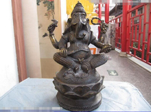 Estatua de Buda, estatua de bronce, Hindustan, budismo, bronce, cobre, dorado, GANAPATI, 11 ", envío gratis 2024 - compra barato