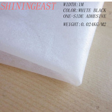 10 m/lote 1m preto branco um lado adesivo pano de interlinação para retalhos para costura roupas saco artesanal diy accessories866 2024 - compre barato