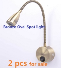 2x3W LED Bronze Spotlight 300mm Stalk Aluminum Shell with Switch on Round Base Cool Warm White Hotel Beside Reading Lamp 2024 - buy cheap