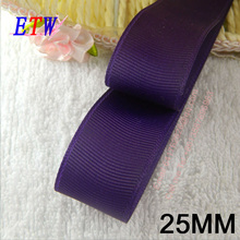 Free shipping 1''(25mm) Solid Grosgrain Ribbon 20 yards/lot Plum Color new color DIY hairbows gift package 2024 - buy cheap