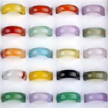 Pinksee anel de pedra natural vintage 50 com pedra natural misturada para mulheres unissex joias presentes por atacado 2024 - compre barato