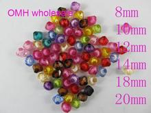 OMH wholesale 100-30Pcs 8-20mm Red Bule Mix Colors Jewelry accessories DIY Acrylic Beads ZL638 2024 - buy cheap