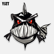 YJZT 13.3CM*14CM Personality Animal Piranha Car Styling Decor Car Sticker Decal PVC 5-0142 2024 - buy cheap