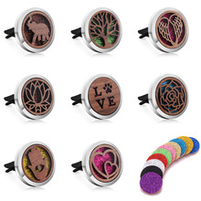 New wood Car Air Diffuser Detachable Vent Freshener Car Essential Oil Diffuser Perfume Aromatherapy Necklace Open Locket 2024 - buy cheap