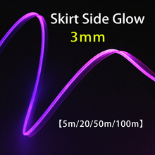 Optic Fiber Lights Skirt Side Glow Fiber Optic Cable 3.0mm Diameter 5 Meters Optic Fiber Lighting Car Decorative Night Light 2024 - buy cheap