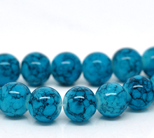 DoreenBeads-Cuentas sueltas de cristal redondas de color azul oscuro, 158 Uds., 10mm (B13430), yiwu 2024 - compra barato