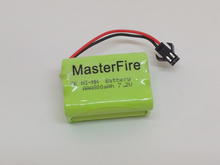 MasterFire-paquete de baterías recargables Ni-Mh, 7,2 V, AAA, 800mAh, paquete de baterías NiMH con enchufe negro, 10 pack/lote, nuevo y Original 2024 - compra barato