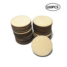 Rodajas de madera redondas sin terminar, posavasos artesanal de 30mm y 100 pulgadas para pirograbado, pintura, escritura, accesorios para fotos de Navidad, 1,18 Uds. 2024 - compra barato