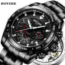 BOYZHE Men Automatic Mechanical Watch Luminous Luxury Brand Watch Men Military Sports Stainless Steel Watches Relogio Masculino 2024 - buy cheap