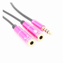 3,5 мм Штекерный двойной 3,5 мм Женский микрофон для наушников аудио Y сплиттер кабель PS4 2024 - купить недорого