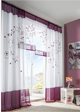 1piece embroidery curtains window screening finished product,decro voile organza curtain for home 2024 - buy cheap