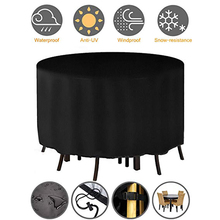Garden Furniture Cover Round Garden Table Cover 420D Heavy Duty Oxford with 2 Windproof Buckles Waterproof Windproof Anti-UV 2024 - buy cheap